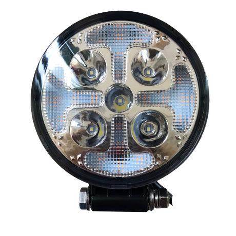Faro lavoro 5 LED bianchi+ 20 LED ambrati strobo