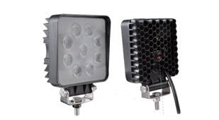 Faro lavoro LED quadro 9 LED c/interruttore