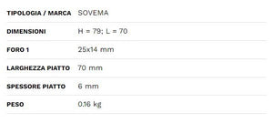 Coltello sovema spatola 70x6