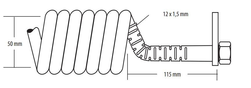 Spirale rilsan singola gialla