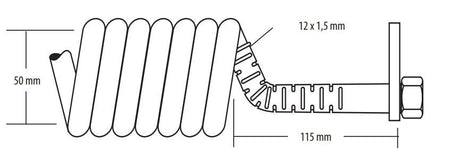 Spirale rilsan singola gialla