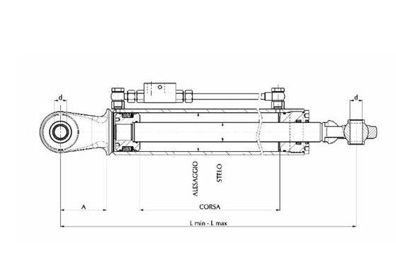 Terzo punto idraulico - modello tpf 65x35x210 sn26