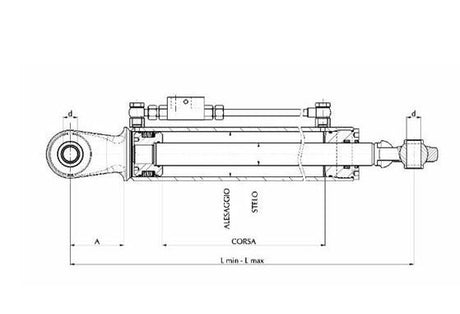 Terzo punto idraulico - modello tpf 65x35x210 sn26