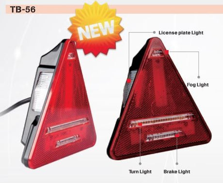 Kit impianto luci rimorchio LED Movit c/triangoli