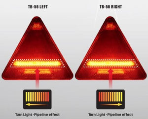 Kit impianto luci rimorchio LED Movit c/triangoli