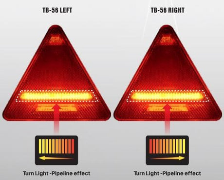 Kit impianto luci rimorchio LED Movit c/triangoli