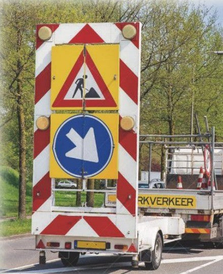 Pannello riflettente 90x90 c/freccia blu