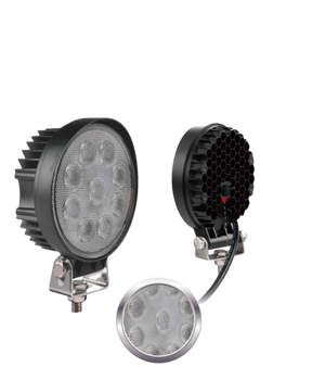 Faro lavoro LED tondo 9 LED c/interruttore