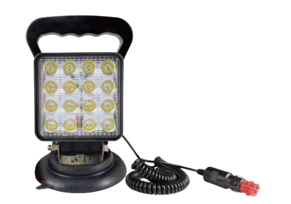 Faro lavoro quadro 16 LED c/maniglia calamitato