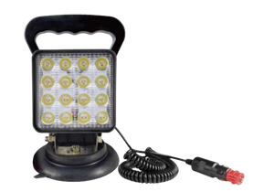 Faro lavoro quadro 16 LED c/maniglia calamitato