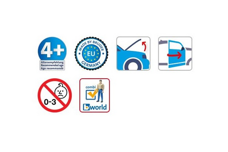Manitori mrt 2150 con braccio meccanico e accessori Bruder