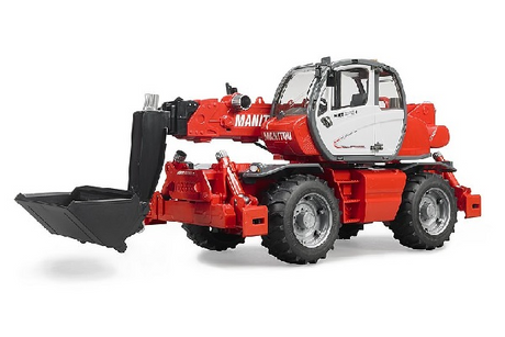 Manitori mrt 2150 con braccio meccanico e accessori Bruder