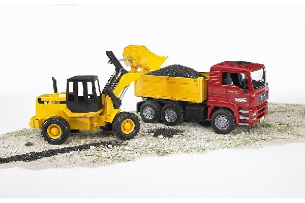 Man tga camion con pala meccanica Bruder