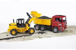 Man tga camion con pala meccanica Bruder