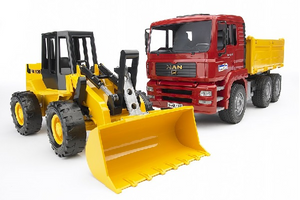 Man tga camion con pala meccanica Bruder