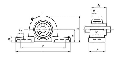 Supporto ucp 206 diam.30