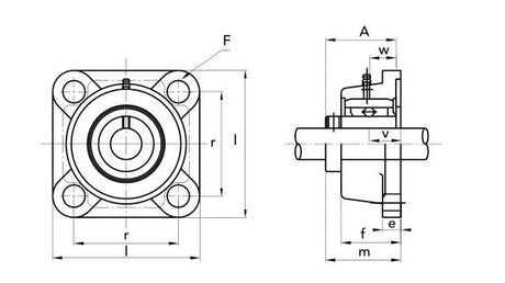 Supporto ucf 206 diam.30