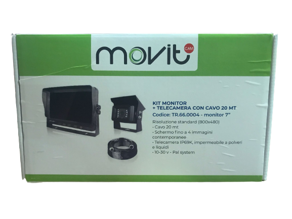 Kit monitor 7"+ telecamera posteriore - sd - split
