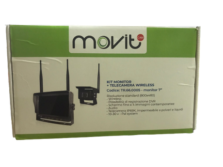 Kit monitor 7"+ telecamera posteriore -sd-split-wireless