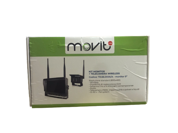 Kit monitor 9"+ telecamera posteriore -sd-split-wireless