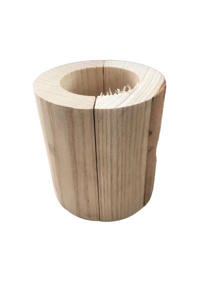 Bronzina legno rotonda lunga - coppia