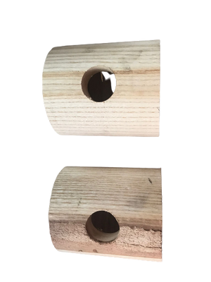 Bronzina legno rotonda lunga - coppia