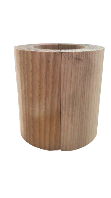 Bronzina legno rotonda - coppia