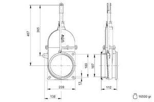 Saracinesca a stantuffo 8" - con asta 2 flange