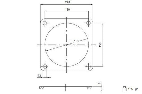 Flangia 8"