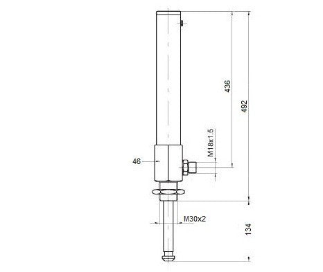 Pistone saracinesca a gas 5"