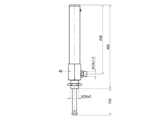 Pistone saracinesca a gas 6"