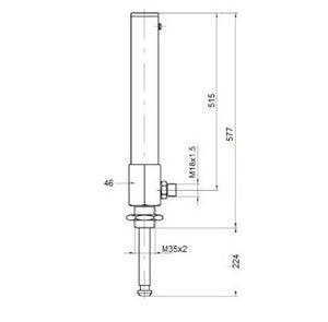 Pistone saracinesca a gas 8"