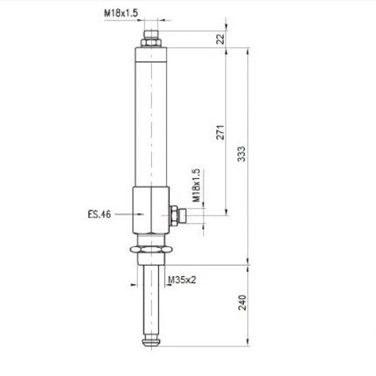 Pistone saracinesca a doppio effetto 8"