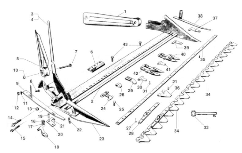 Lama rigata t. b.c.s. 13 sezioni - 90 cm