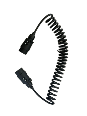 Cavo spiralato 7x1 c/spine L.3000 - spina in plastica