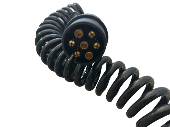 Cavo spiralato 7x1 c/spine L.3000 - spina in plastica