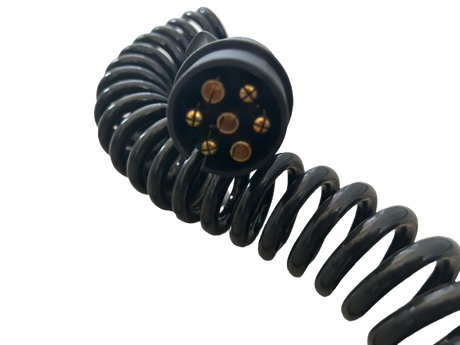 Cavo spiralato 7x1 c/spine L.3000 - spina in plastica