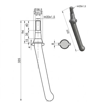 Dente rototerra lely corto con goccia