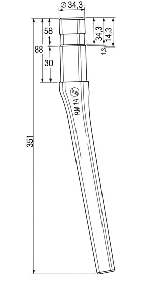 Dente rototerra Feraboli fn a spina