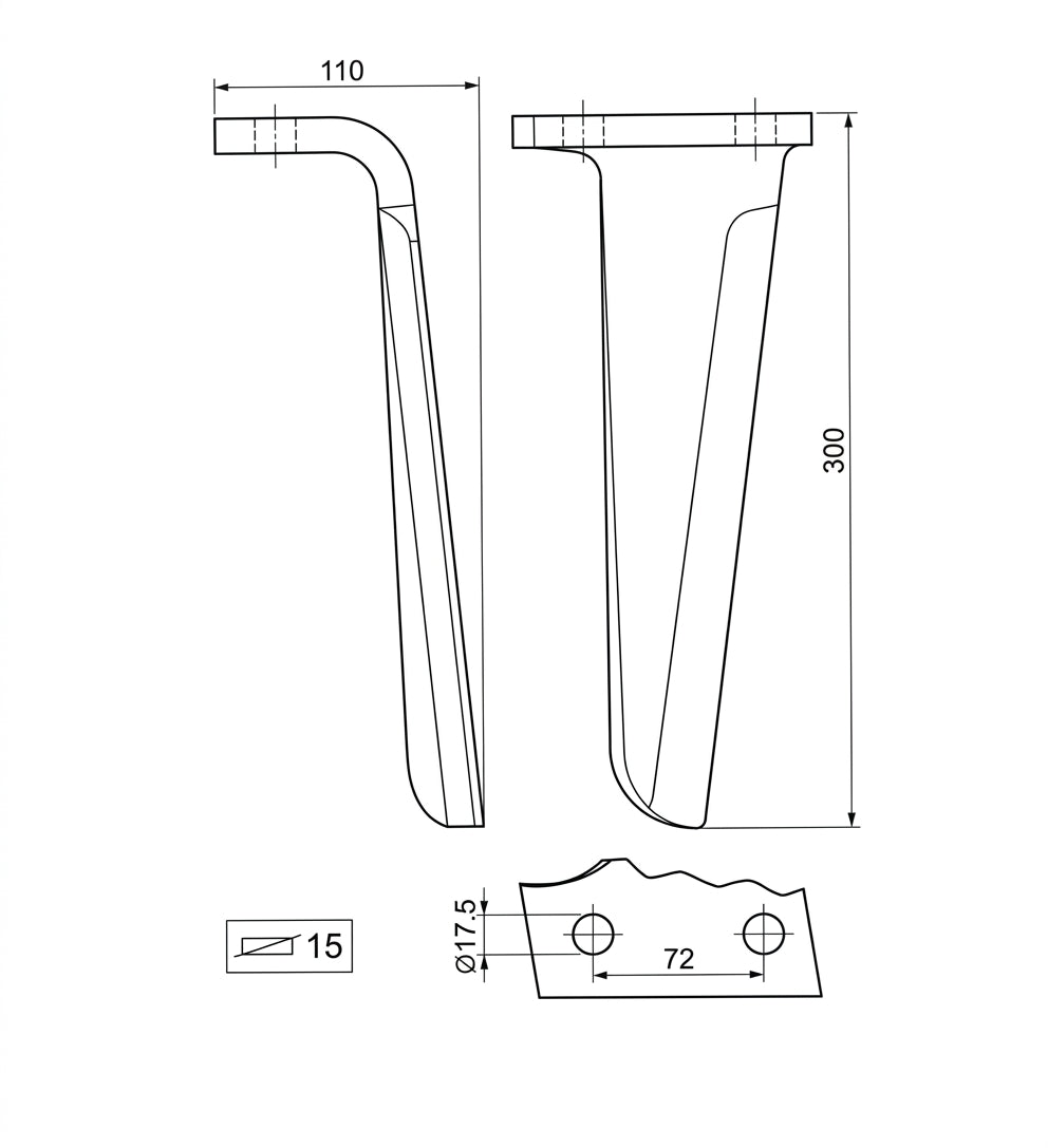 Dente lama celli kr lg 300 - Verso: DX