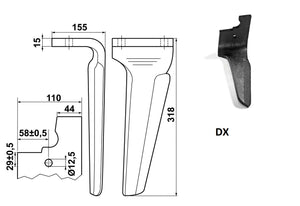 Dente lama Feraboli 7u00039/40 AR - SP15