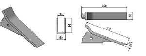 Vomere ripuntatore 70x20 T.Alpego c/attacco rapido - L.360